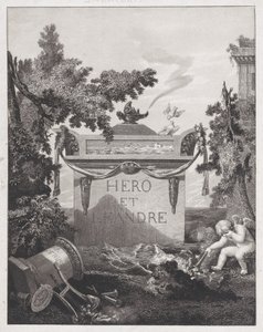 Frontispice till Hero and Leander, 1801. av Philibert Louis Debucourt