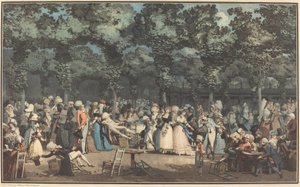 Den offentliga strandpromenaden av Philibert Louis Debucourt