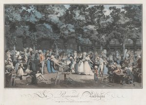 Den offentliga strandpromenaden av Philibert Louis Debucourt