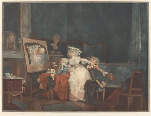 De två kyssarna av Philibert Louis Debucourt
