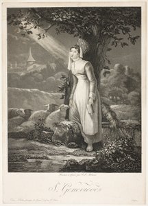 Saint Genevieve av Philibert Louis Debucourt