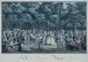 Den offentliga strandpromenaden av Philibert Louis Debucourt
