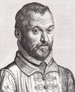 Benito Arias Montano. Porträtt. (skriva ut) av Philip (after) Galle