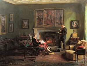 Interiör med Viscount och Viscountess Lee av Fareham av Philip Alexius de Laszlo