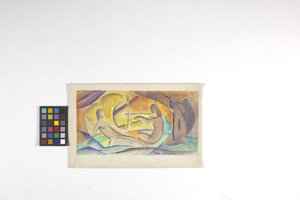 Sketch For Fresco, okänt datum (akvarell på benvitt papper) av Philip Ayer Sawyer