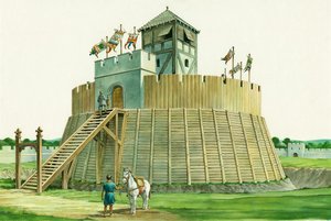 Norman utsiktstorn vid Bramber Castle, West Sussex, c1995-c2009 av Philip Corke