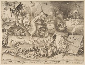 Anger Ira, från serien De sju dödssynderna, 1558.