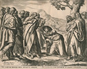Kristus och Kanaans kvinna, c1577-1579. av Philip Galle