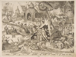 Lust Luxuria från De sju dödssynderna, 1558.