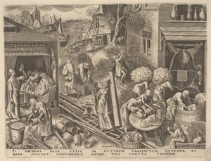Prudence Prudentia från The Virtues, ca. 1559-60. av Philip Galle