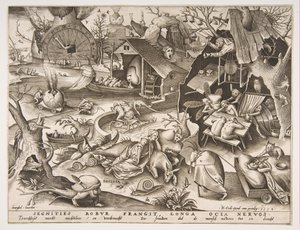 Sloth Desidia, från serien The Seven Deadly Sins, 1558.