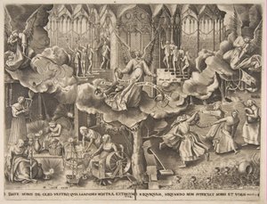 Liknelsen om de vise och dåraktiga jungfrurna, ca. 1560-63. av Philip Galle