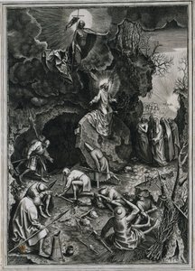 Kristi uppståndelse, ca. 1562. av Philip Galle