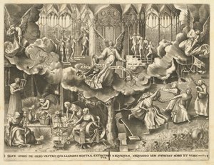 Liknelsen om de vise och dåraktiga jungfrurna av Philip Galle, after Pieter Bruegel the Elder