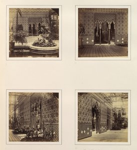 [Alhambra Court Fasad mot långhuset, ingång till Alhambra Court, sidovy av ..., ca. 1859. av Philip Henry Delamotte.