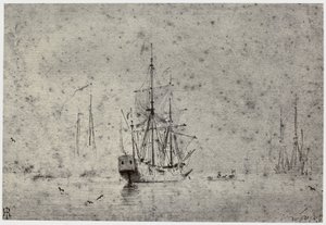Willem van der Velde, sjöfart av Philip Henry Delamotte