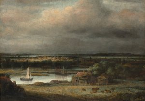 Bred flodlandskap, ca. 1648-49. av Philip Koninck