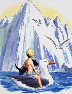 Icebergs of the Arctic, illustration från "The Water Babies" av Charles Kingsley