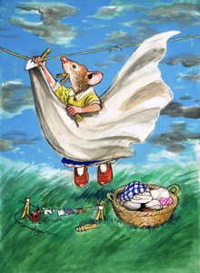 Town Mouse and Country Mouse (gouache på papper) av Philip Mendoza