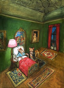 Town Mouse and Country Mouse (gouache på papper) av Philip Mendoza