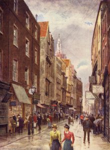 Holywell Street, Strand, med utsikt mot väster, 1900 av Philip Norman