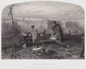 Där de korsfäste honom (gravyr) av Philip Richard (after) Morris