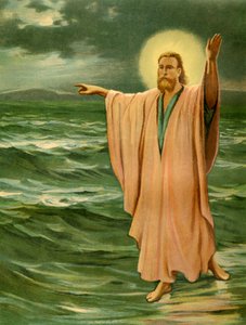 Jesus går på vattnet