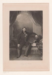 Porträtt av George IV, kung av England Porträtt av George IV av Storbritannien George den fjärde (titel på objekt) av Philip Thomas