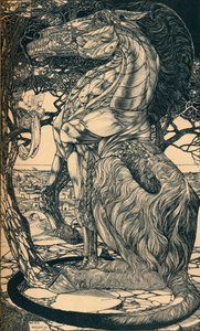 Rustum and the Simoorg, c1897 av Philip William May