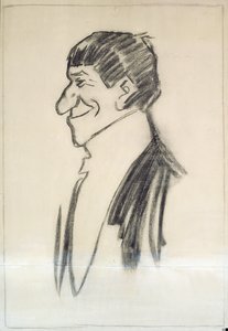Självporträtt (kol på papper) av Philip William May