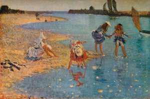 Barnpaddling, 1891 1930 av Philip Wilson Steer