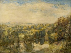 The River Teme, Evening, near Ludlow - The Clee Hills in the Distance av Philip Wilson Steer
