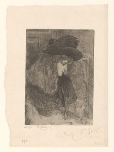 Meisje sätter hackad Flicka med blont hår (originaltitel) av Philip Zilcken (signed by artist)