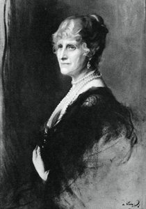 Nina Bowes-Lyon, grevinna av Strathmore och Kinghorne, 1937. av Philip de László