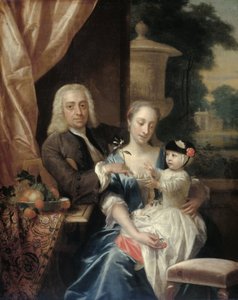 Isaac Parker (1702-1755), hans hustru Justina Johanna Ramskrammer (1702-1798) och deras son Willem Alexander (1740-1747)
