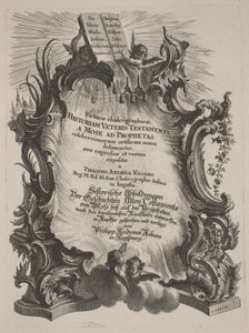 Kalkografiska bilder av Gamla och Nya Testamentets historia av Philipp Andreas Kilian after Various Artists, Johann Michael Wagner