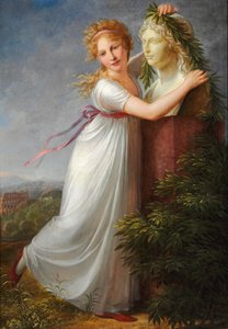 Ida kransar sin mammas byst av Philipp Friedrich von Hetsch