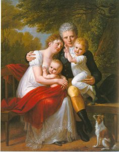 Porträtt av greve Ferdinand von Zeppelin och hans familj av Philipp Friedrich von Hetsch
