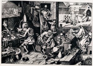 Alkemisten, 1558 av Philipp Galle