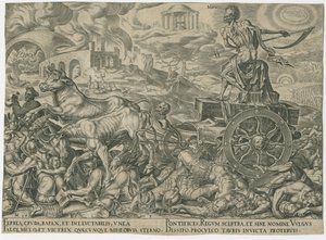 Dödens triumf, ca. 1565. av Philipp Galle