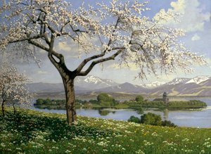Bayerskt landskap under våren, Philipp Graf, 1900-talet av Philipp Graf