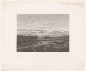 Utsikt över Elbe Abend an der Elbe av Philipp Veith