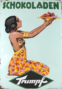 Trumpf Chokladskylt, 1920-tal. av Philipp Zehbe