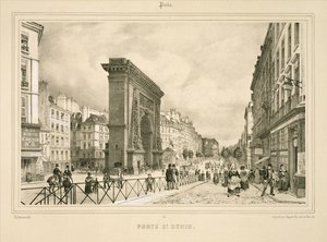 Porte St Denis av Philippe (after) Benoist