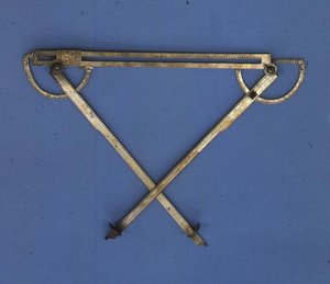 Trigonometer, ca 1580 (mässing) av Philippe Danfrie