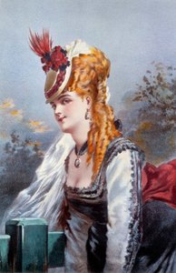 The Coquette Lithography av Philippe Jacques Linder