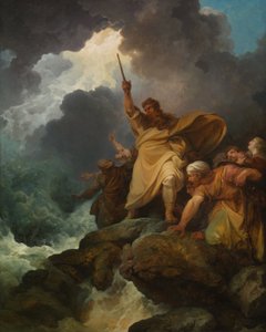 Förintelsen av Faraos armé av Philippe Jacques de Loutherbourg II