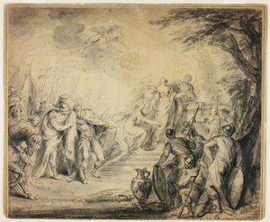 Offer av Iphigenia av Philippe Joseph Tassaert