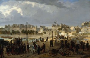 Upplopp på ärkebiskopens bro, 1849 (olja på duk)