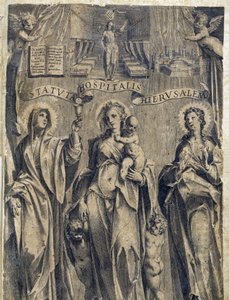 Frontispice of the Statutes of the Order of Malta “Statuta Hospitalis Hervsalem””, av Philippe Thomassin, sent 1500-tal